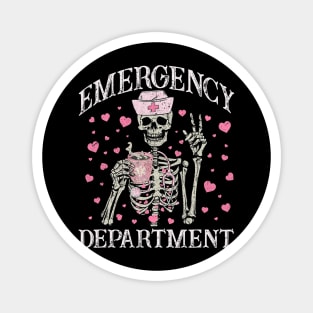 Valentine Er Nurse Emergency Department Room Skeleton Nurse Magnet